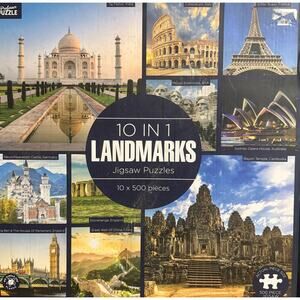 Professor Puzzle 10 In 1 Landmarks Jigsaw Puzzle Set 10x500 Pieces Complete